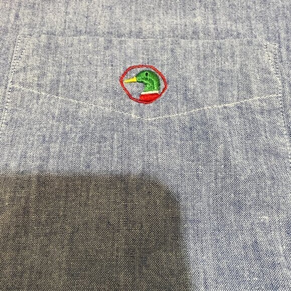 Duck Head Vintage Chambray Cotton Button Down Shirt Made in USA Men's Size L - Picture 4 of 5